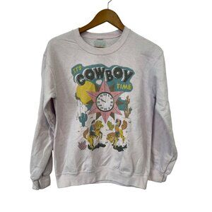 Gina Girls In Action Its Cowboy Time Pullover Sweatshirt Size Small Polyester Ca